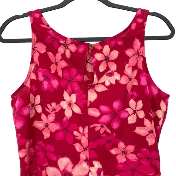 Reitmans Sundress Womens 8 Pink Floral Hawaiian Tropical Cruise Vacation Vtg Y2K - Picture 6 of 9